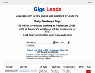 gigsleads.com screenshot