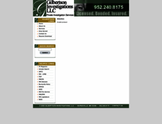 gilbertsoninvestigations.com screenshot