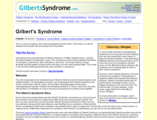 gilbertssyndrome.com screenshot