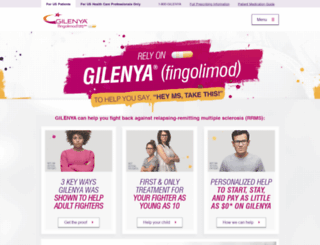 gilenya.com screenshot