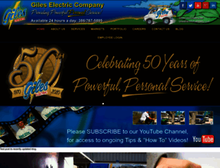 gileselectriccompany.com screenshot