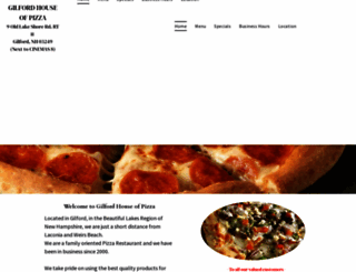 gilfordhouseofpizza.com screenshot