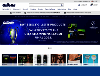 gillette.co.uk screenshot