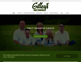 gilleyscremation.com screenshot