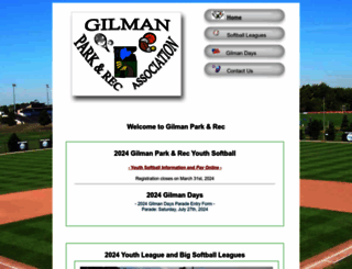 gilmanparkandrec.org screenshot