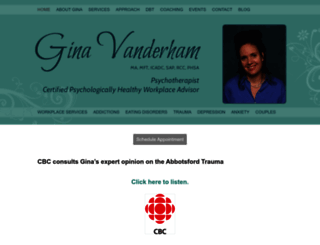 ginavanderham.com screenshot