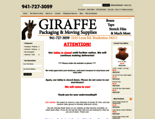 giraffepackaging.com screenshot
