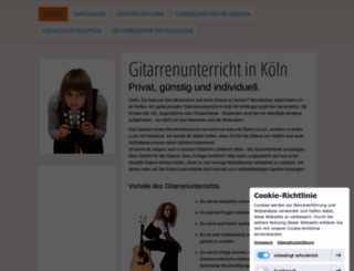 gitarrenunterricht-koeln.jimdo.com screenshot