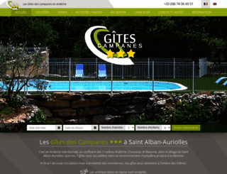 gites-campanes-ardeche.com screenshot