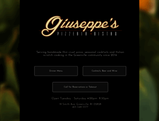 giuseppespizzabistro.com screenshot