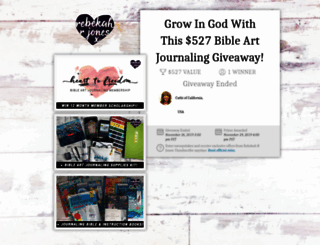 giveaway.rebekahrjones.com screenshot