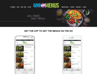 givememenus.com screenshot