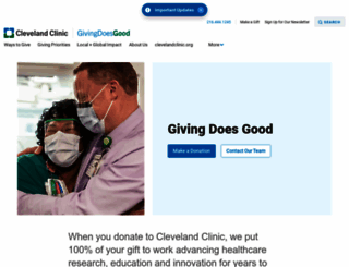 giving.clevelandclinic.org screenshot