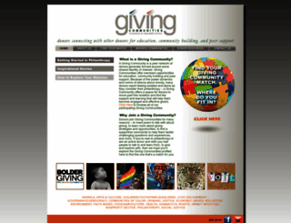 givingcommunities.org screenshot