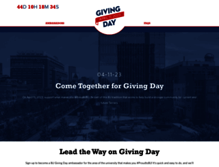 givingday.bu.edu screenshot