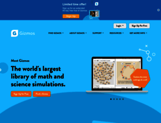 gizmos.explorelearning.com screenshot