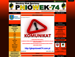 gkspniowek.futbolowo.pl screenshot