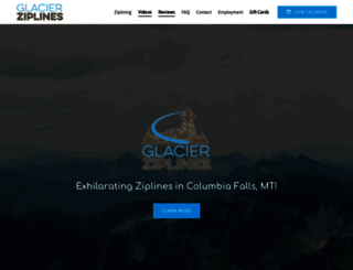 glacier-ziplines.com screenshot