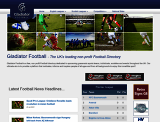gladiatorfootball.co.uk screenshot