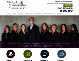 gladnickdentistry.com screenshot