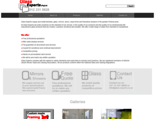 glass-experts.co.za screenshot