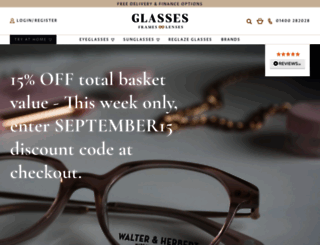 glassesframesandlenses.com screenshot