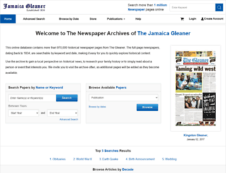 gleanerarchives.com screenshot