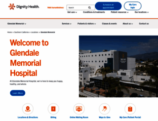 glendalememorialhospital.org screenshot