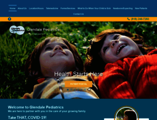 glendalepediatrics.net screenshot