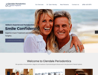 glendaleperiodontics.com screenshot