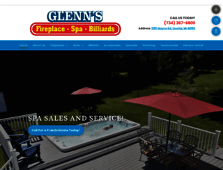 glennsfireplaceandspa.com screenshot
