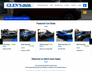 glensautosales.com screenshot