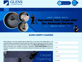 glenscarpetcleaning.com.au screenshot
