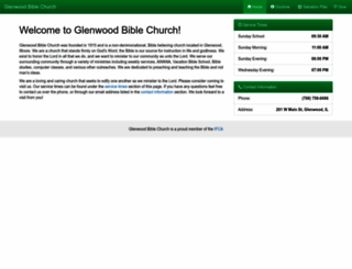 glenwoodbiblechurch.org screenshot