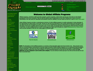 globalaffiliateprograms.co.uk screenshot