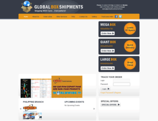 globalboxshipments.ie screenshot