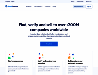 globaldatabase.co.uk screenshot