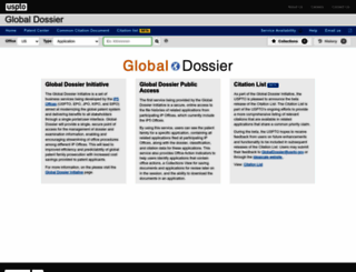 globaldossier.uspto.gov screenshot