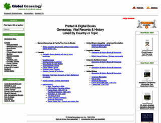 globalgenealogy.com screenshot