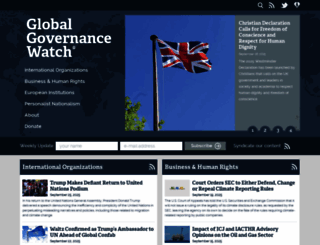 globalgovernancewatch.org screenshot