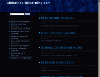 globalhealthlearning.com screenshot
