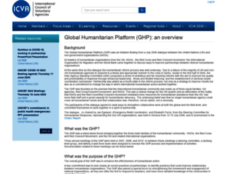 globalhumanitarianplatform.org screenshot