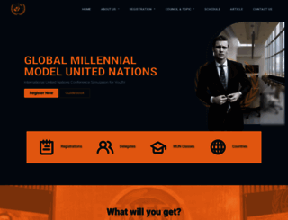 globalmillennialmun.com screenshot