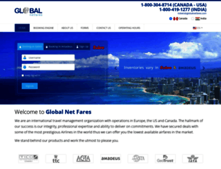 globalnetfares.com screenshot