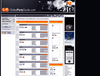 globalpartyguide.com screenshot