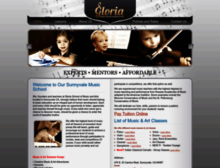 gloriamusicschool.com screenshot