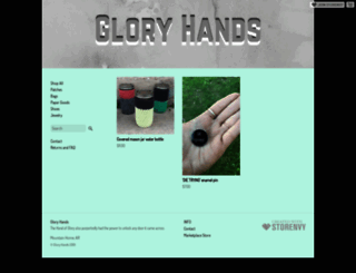 gloryhands.storenvy.com screenshot