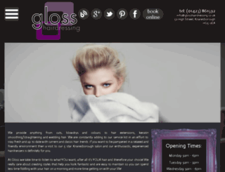 glosshairdressing.co.uk screenshot
