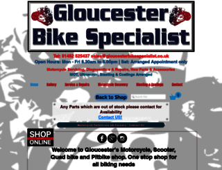 gloucesterbikespecialist.co.uk screenshot