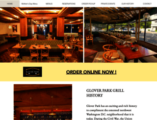 gloverparkgrill.com screenshot